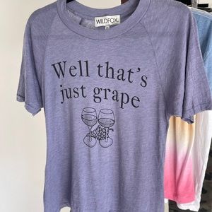 NWOT XS purple Wildfox Well That’s Just Grape shirt